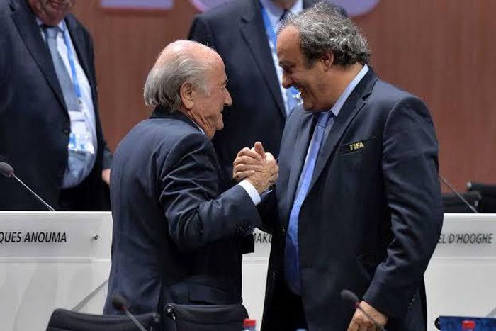 Sepp Blatter (L) and Michel Platini (R)