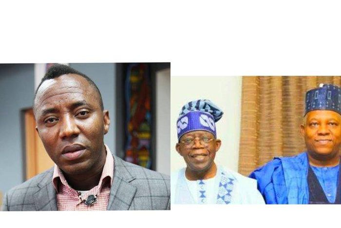 Bola Tinubu, Omoyele Sowore, and Kashim Shettima.