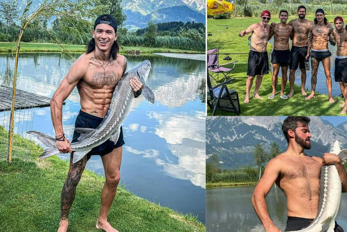 Liverpool stars Nunez, Becker and Diaz go fishing in Austria [Photos]