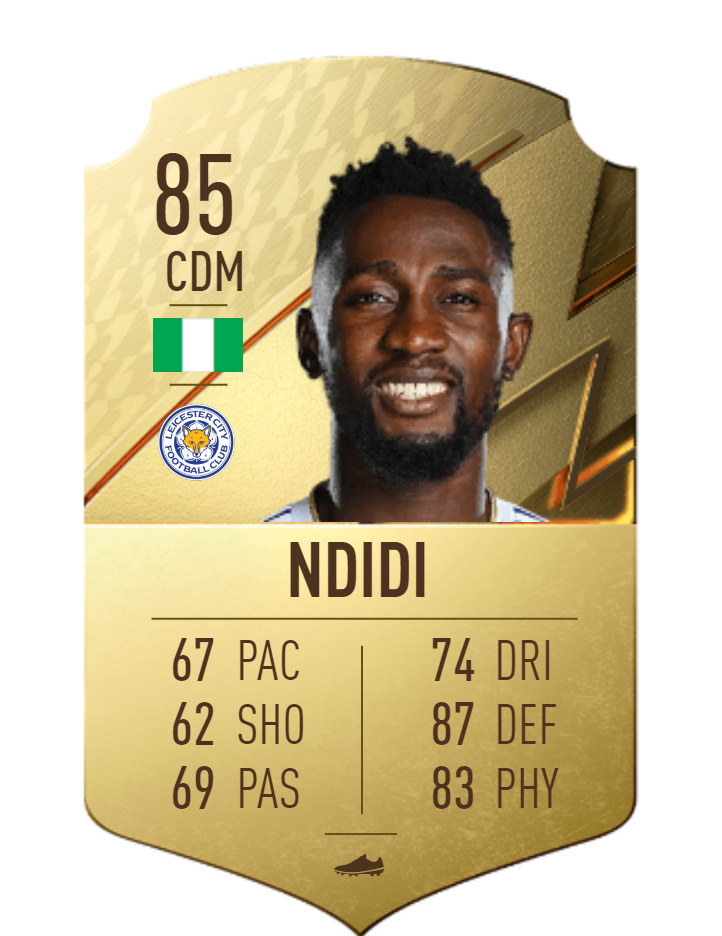 Ndidi FIFA 22 Card (Futbin)