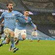 Manchester City midfielder Bernardo Silva celebrates