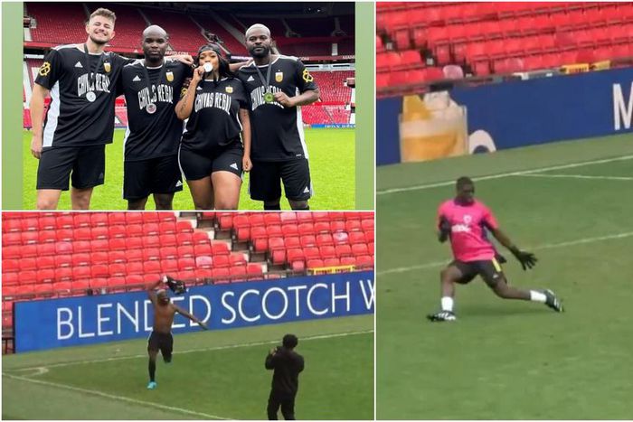 Falz scores wonder goal at Old Trafford