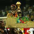 ACCRA, GHANA - FEBRUARY 10: The winners' trophy is carried on to the pitch after the AFCON Final match between Cameroon and Egypt at the Ohene Djan Stadium in Accra, Ghana. (Photo by Lee Warren/Gallo Images/Getty Images)