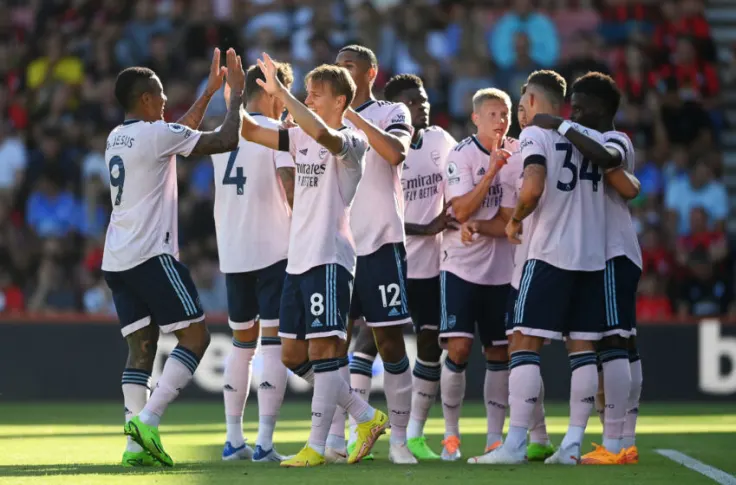 Gabriel Jesus assisted one of Martin Odegaard's goals and scored a goal himself, but had it ruled out for offside after a VAR review