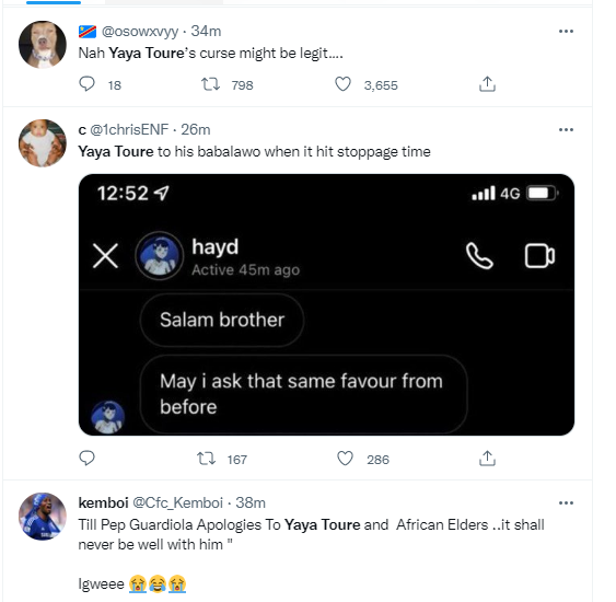 Yaya Toure responsible for Real Madrid's come back to knock Manchester City out of Champions League