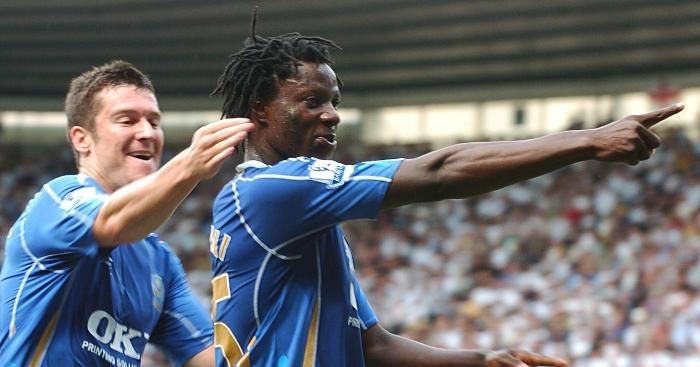 Benjani during his time at Portsmouth