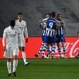 Lucas Perez (L) scored a penalty as Alaves dealt Real Madrid a third league defeat in 10 games