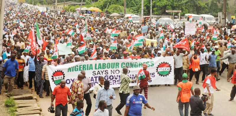 A protest organised by Nigeria Labour Congress. (TheNation)