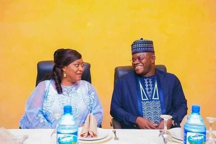 Liberia’s Vice-President Jewel Taylor with Kogi state Governor, Yahaya Bello. [Nairaland]