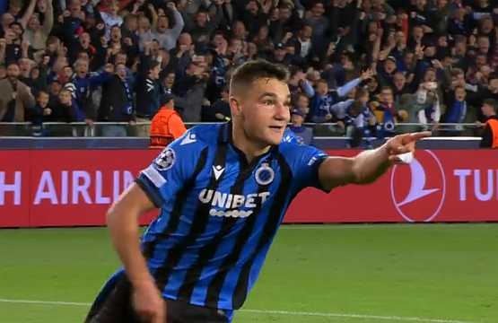 Ferran Jutgla doubled Club Brugge's advantage in the second half against Atletico Madrid