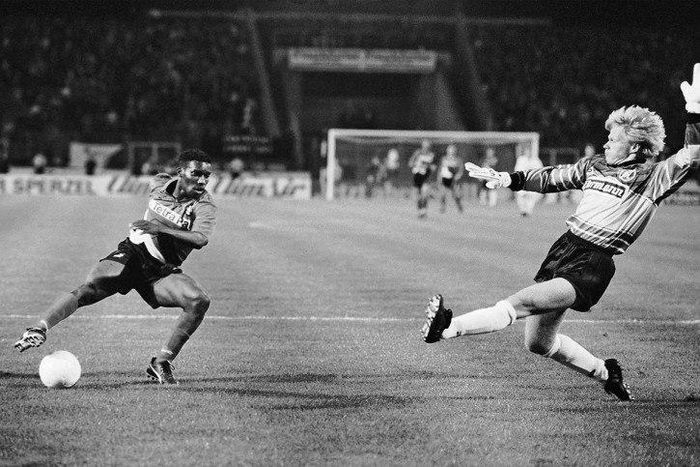 Austin Okocha and Oliver Kahn