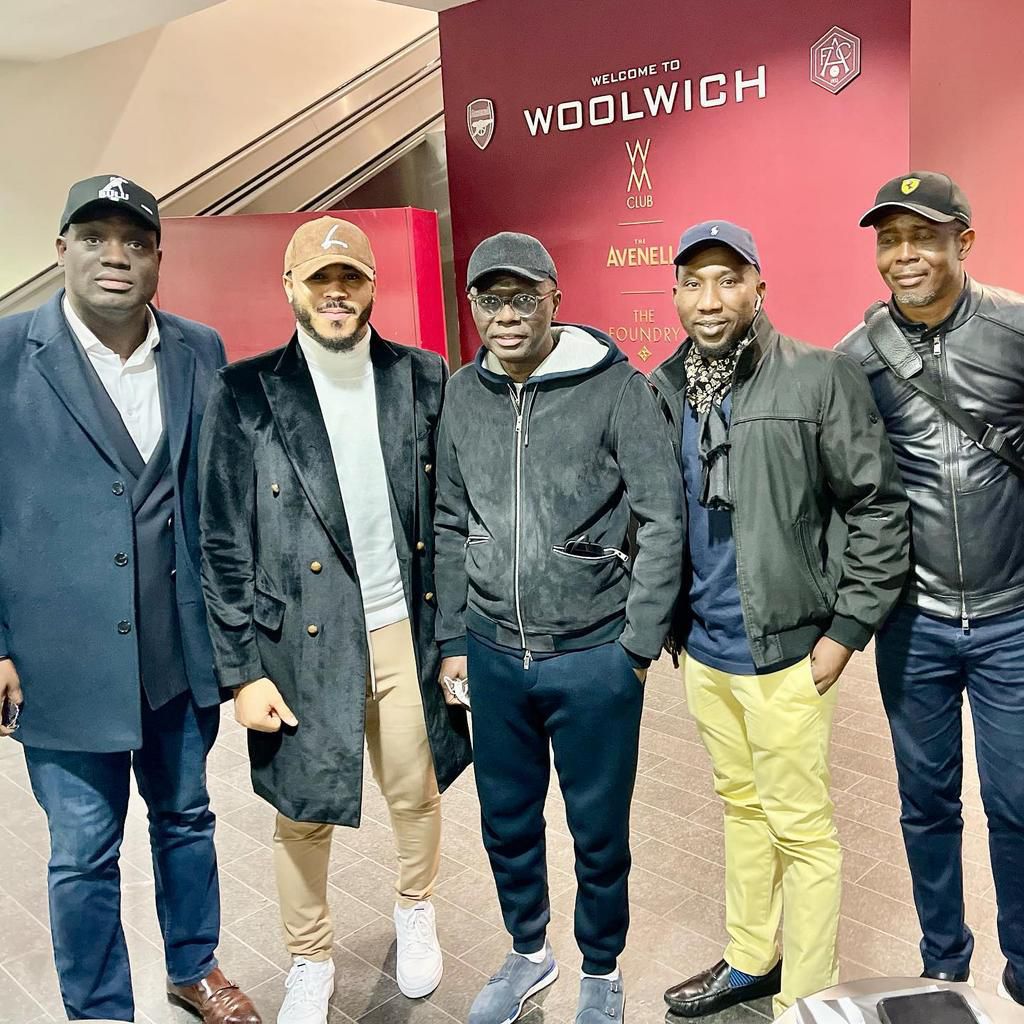 Governor Sanwo-Olu was at the game between Arsenal and Leicester City