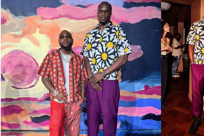 Davido teams up with Nigerian NBA star Precious Achiuwa at Marni's fashion showcase [Photos]