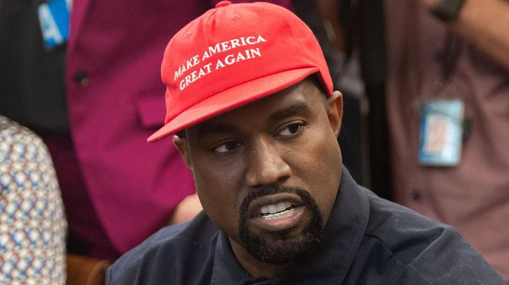 Kanye in MAGA Hat