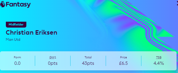 Christian Eriksen's FPL profile