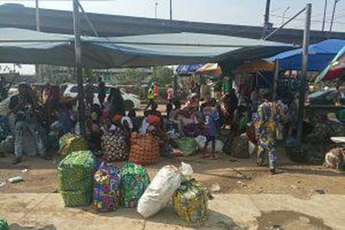A picture of some passengers at Ilorin Garage in Lagos on Thursday. [NAN]