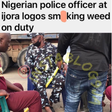 IGP orders probe of Lagos policeman caught smoking weed on duty, [Twitter:Instablog]