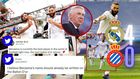 Social media reactions as Real Madrid cruise to a record-35th La Liga title following Espanyol demolition
