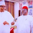 President Muhammadu Buhari met behind closed door with Gov. Dave Umahi of Ebonyi.