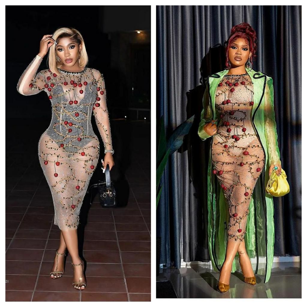 Mercy Eke and Diiadem in matching outfits [Instagram]