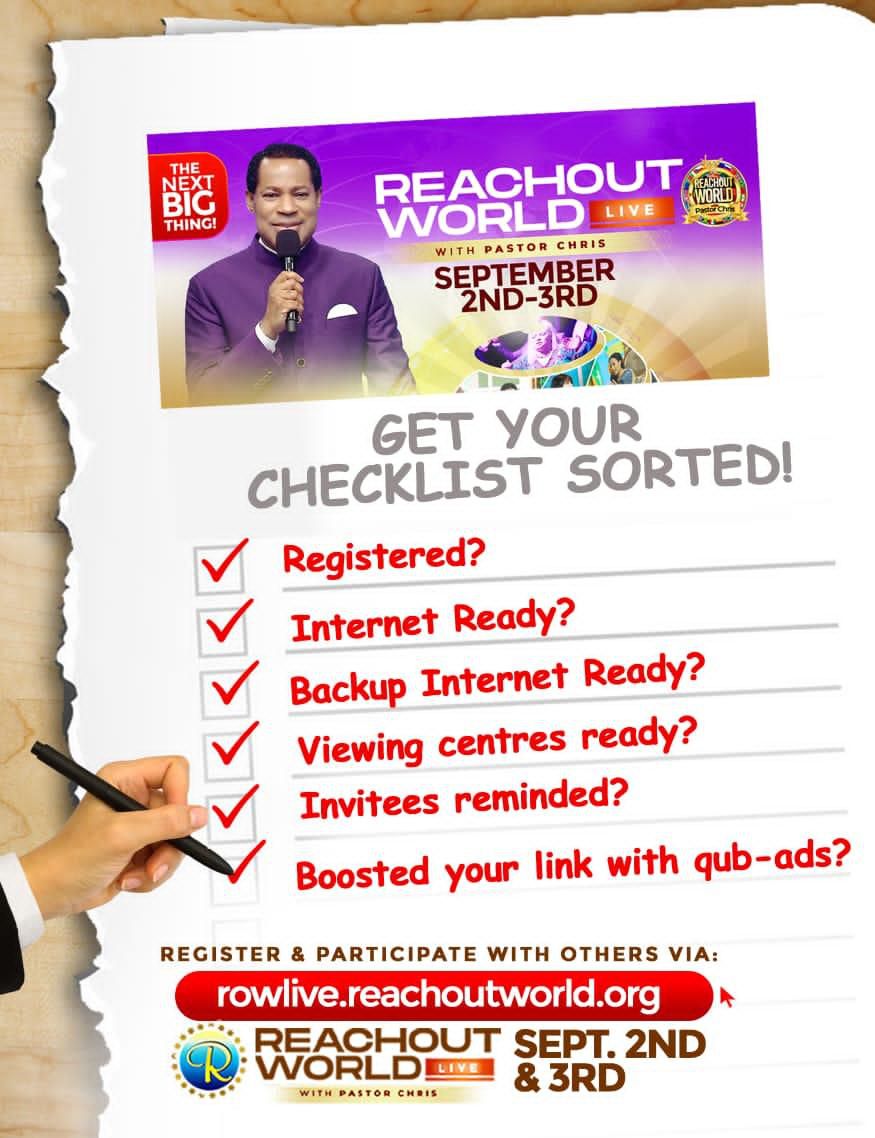 Excitement, high expectations, as ReachOut World Live with Pastor Chris begins
