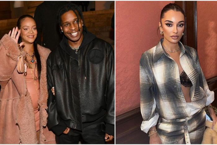 Rihanna, A$AP Rocky and fashion designer Amina Mauddi [Instagram/RockVRih] [Instagram/AminaMauddi]