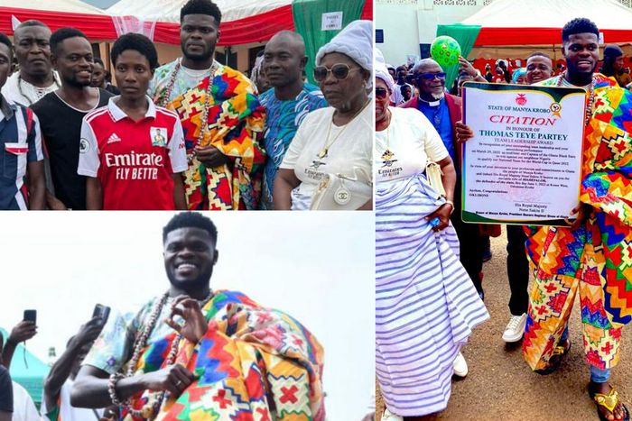 Thomas Partey bags chieftaincy title for helping Ghana beat Nigeria to World Cup ticket [Photos]