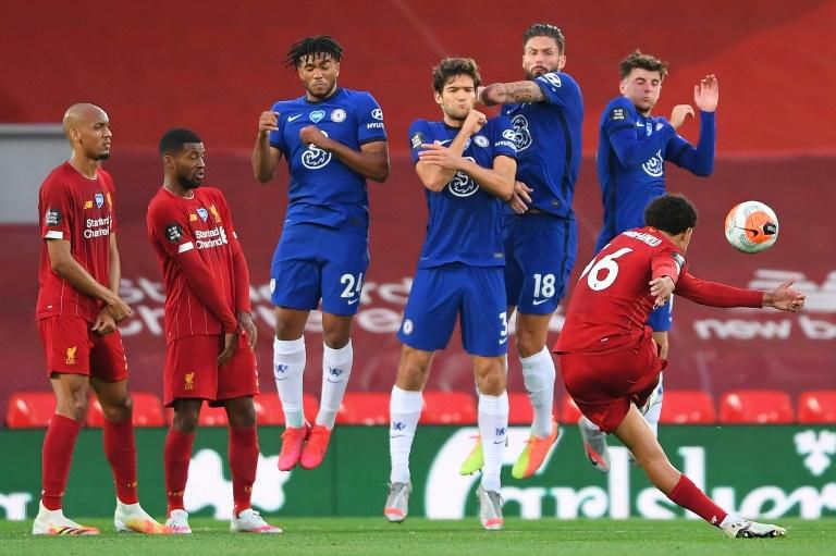 Trent Alexander-Arnold's stunning free-kick gave Liverpool a 2-0 lead