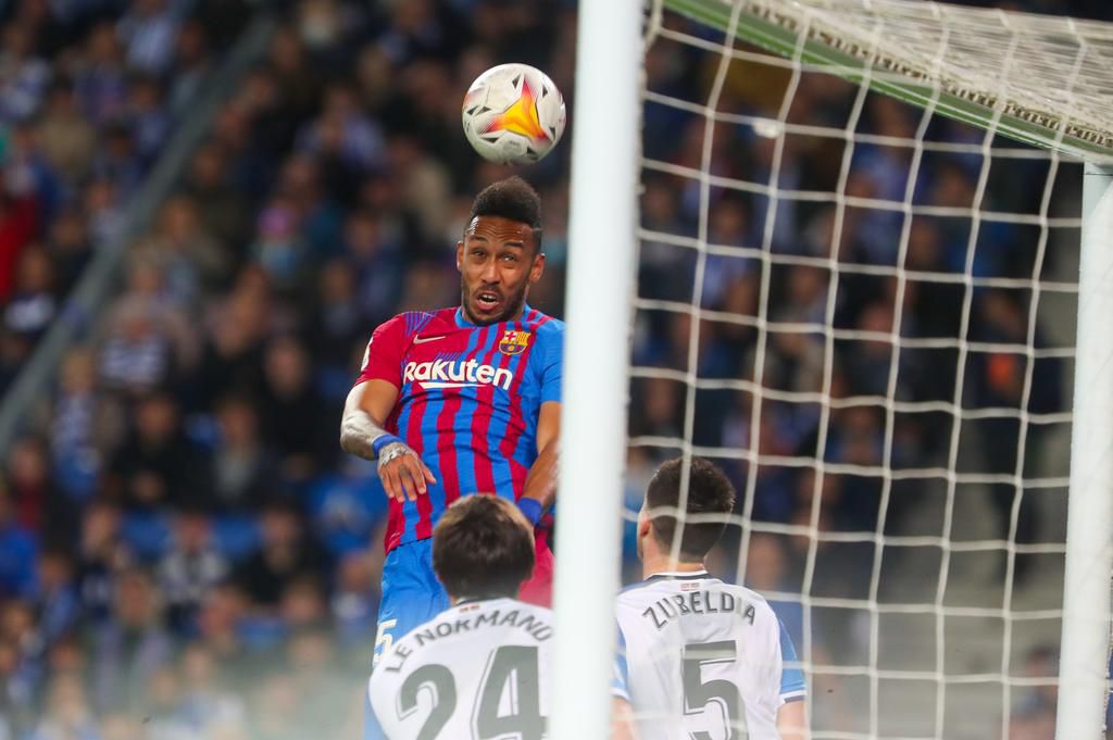 Aubameyang scores as Barcelona beat Real Sociedad 1-0