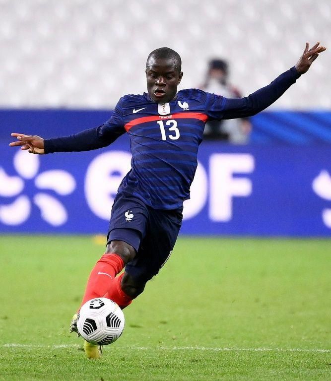 Kante playing for France earlier this year