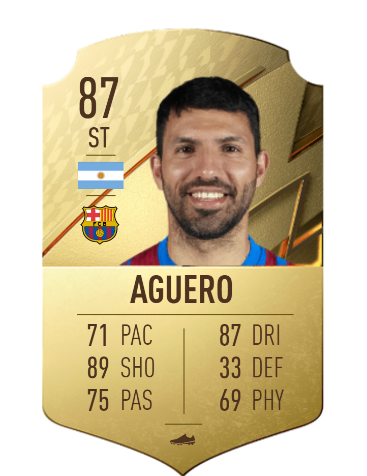 Sergio Agüero FIFA 22 OPR card