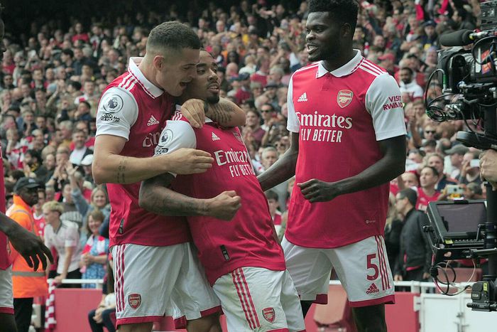 Arsenal heroes Xhaka, Jesus and Partey.