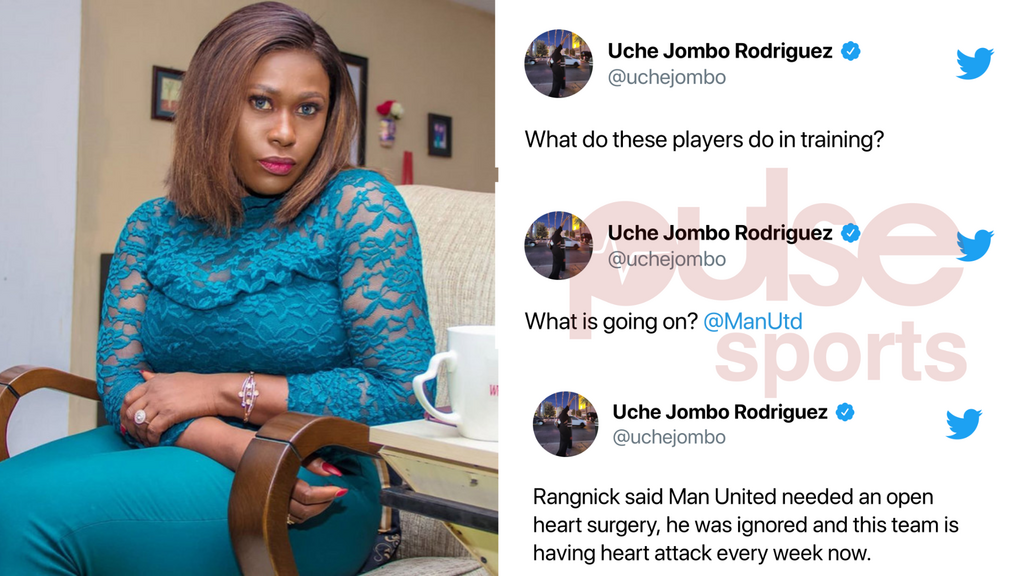 Uche Jombo's reaction to Manchester United's 4-0 loss to Brentford