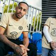 Aubameyang models new Chelsea 3rd jersey [Photos]