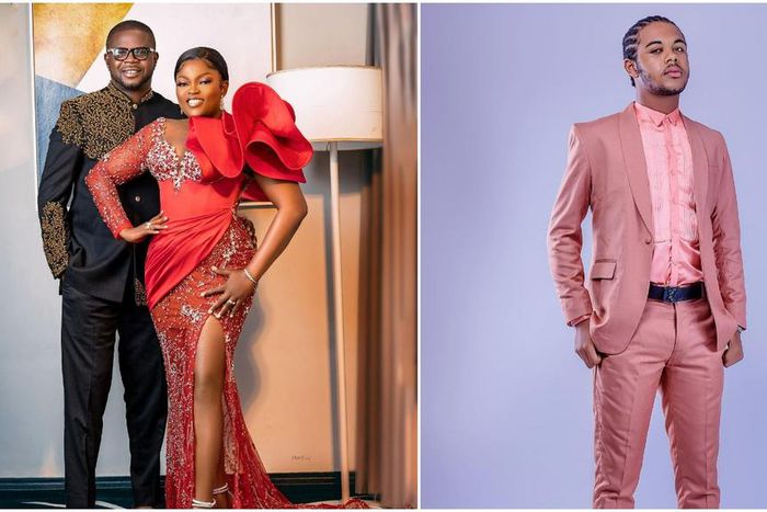 Nollywood actress Funke Akindele and her hubby JJC Skillz and his son Benito Bello [Instagram/JJCSkillz]