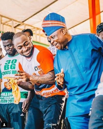 Davido dancing with his uncle, Senator Ademola Adeleke