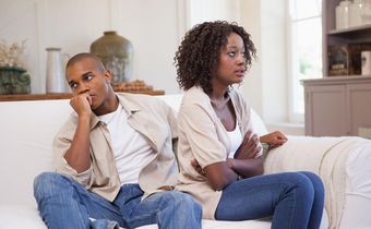 Black couples arguing (Pinterest)