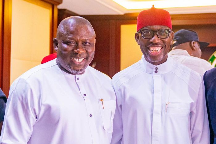 Gov Ifeanyi Okowa, has congratulated the Speaker of the state’s House of Assembly and PDP governorship candidate, Rt. Hon. Sheriff Oborevwori. (DELTA STATE GOVT)