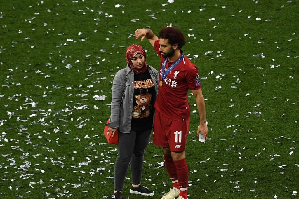 Mo Salah and Magi at the 2019 Champions League final