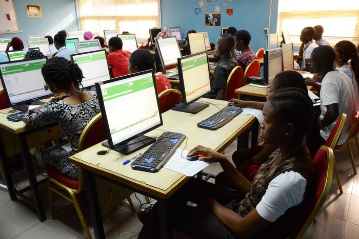 UTME candidates writing exam at CBT centres