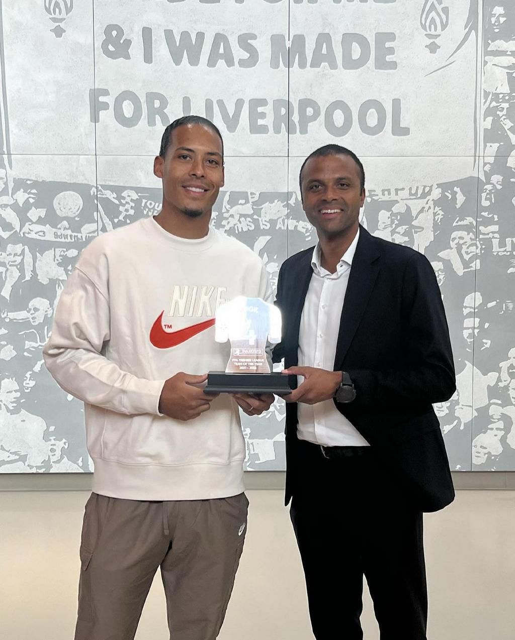 Liverpool stars Thiago, Van Dijk and Alisson receive PFA Awards [Photos]