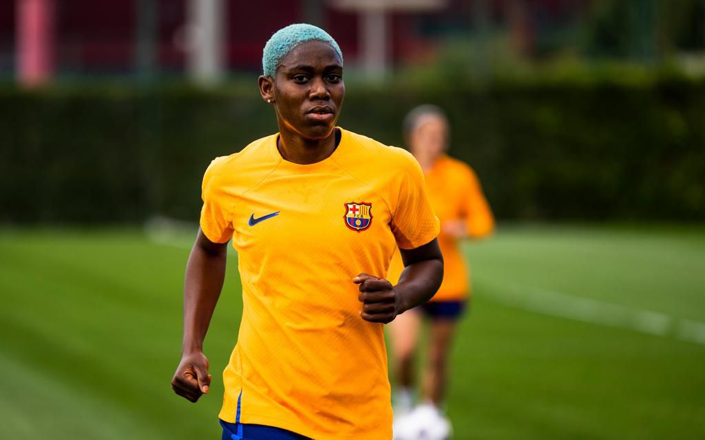 Asisat Oshoala and Rasheedat Ajibade are back in training for Barcelona Femeni and Atletico Madrid Femenino