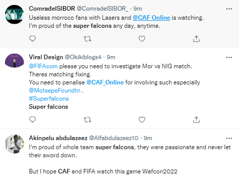 Reactions Super Falcons 2 red cards 5-4 penalty loss to Morocco in WAFCON 2022 semifinal