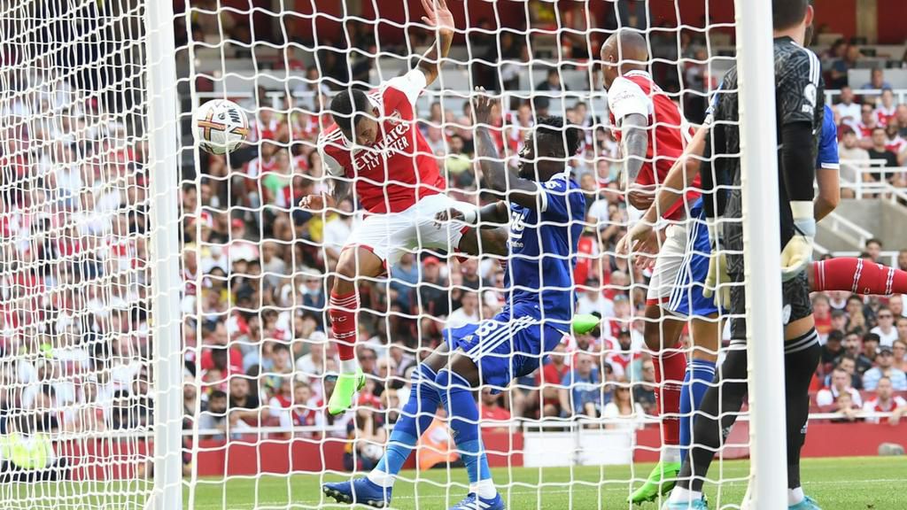 Gabriel Jesus was a constant threat for Arsenal against Leicester City