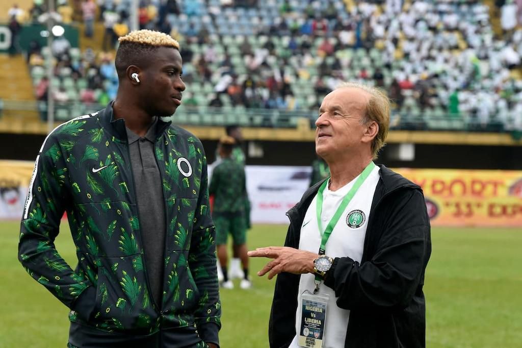 Osimhen scored ten times for Nigeria under Rohr