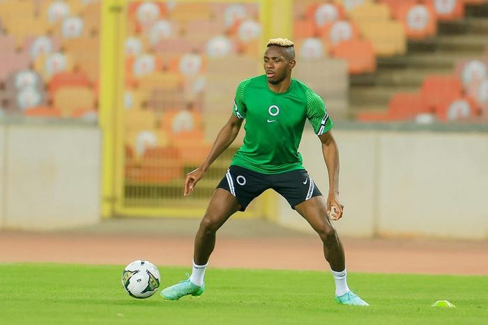 The Super Eagles hosted their first training session in Ghana ahead of their match with the Black Stars