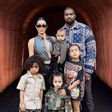 Kanye West, Kim Kardashian and their four children [Mirror]