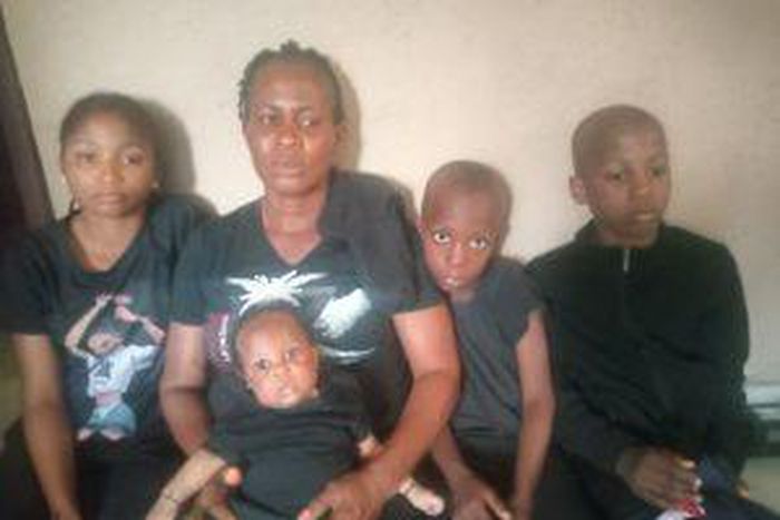Mrs Favour Orukpe and children of police Inspector Monday Orukpe allegedly killed by soldiers in Lagos on Aug. 3.