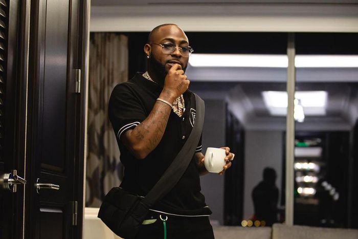 Davido wearing a Balmain polo [instagram/davido}