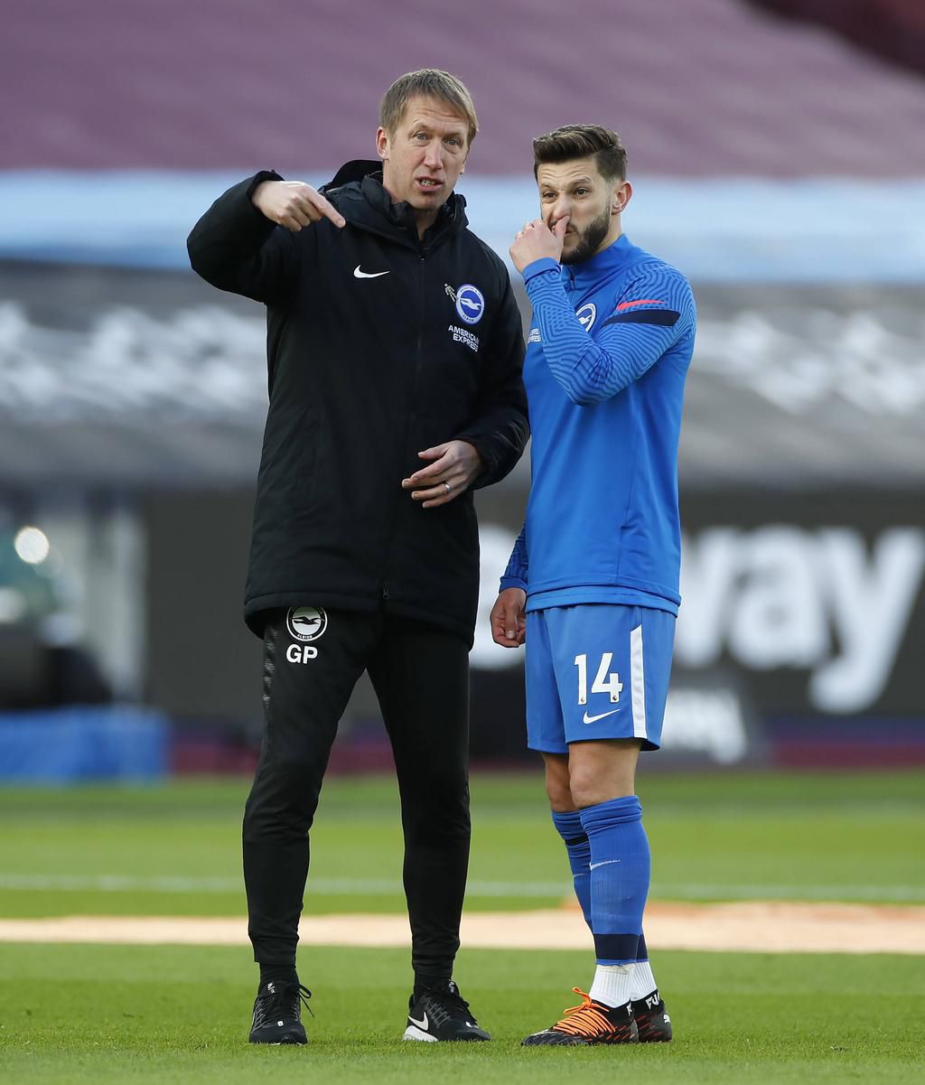 Adam Lallana is now a player-coach at Brighton following Graham Potter's departure
